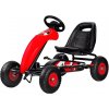 Mamido šliapací motokára Racing s nafukovacími kolesami červená