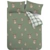 Zelené obliečky na dvojlôžko/predĺžené 230x220 cm Stag Check – Catherine Lansfield Zelené obliečky na dvojlôžko/predĺžené 230x220 cm Stag Check – Catherine Lansfield