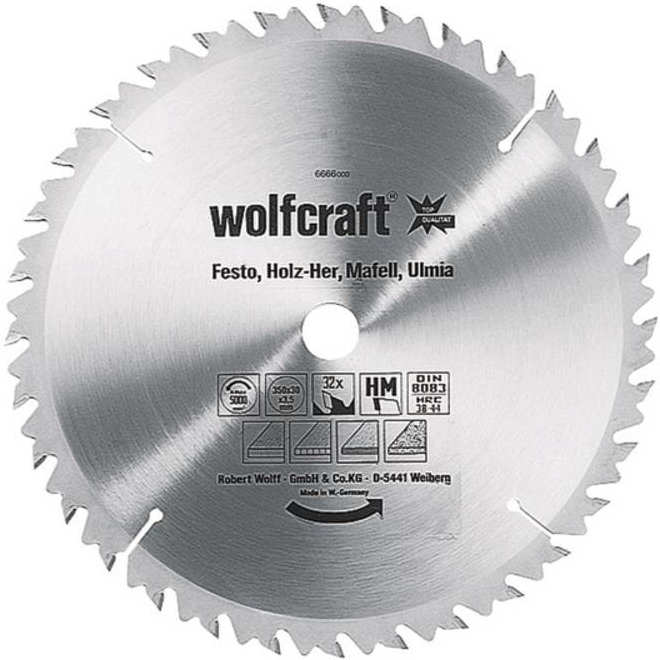 Wolfcraft 6668000 tvrdokovový pílový kotúč 400 x 30 x 3.5 mm Počet zubov (na palec): 36 1 ks