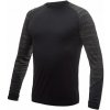 SENSOR MERINO IMPRESS pánske tričko s dlhým rukávom čierne/batik Veľkosť: S SENSOR MERINO IMPRESS pánske tričko s dlhým rukávom čierne/batik Veľkosť: S