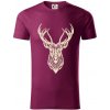 Jeleň kresba - Tričko z organickej bavlny - XL ( Fuchsiová ) Jeleň kresba - Tričko z organickej bavlny - XL ( Fuchsiová )