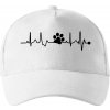 Ekg psia labka - Šiltovka so zahnutým šiltom a látkovou sponou - Univerzálna veľkosť ( Biela ) Ekg psia labka - Šiltovka so zahnutým šiltom a látkovou sponou - Univerzálna veľkosť ( Biela )