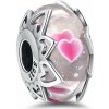 Strieborný prívesok S925 Murano Sklo, Srdce Strieborný prívesok S925 Murano Sklo, Srdce