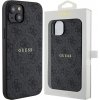 Guess PU Leather 4G Colored Ring MagSafe iPhone 15, čierne