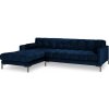 Cosmopolitan Design zamatová rohová pohovka Bali Tmavo modrá