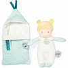 Doudou Jolijou Bábätko v navliekacej perinke 20 cm tyrkysová Doudou Jolijou Bábätko v navliekacej perinke 20 cm tyrkysová