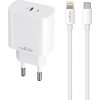 Nabíječka Maxlife MXTC-06-20C PD QC 1x USB-C 20W bílá + kabel USB-C - Lightning 20W Nabíječka Maxlife MXTC-06-20C PD QC 1x USB-C 20W bílá + kabel USB-C - Lightning 20W