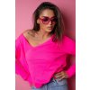 Fashionweek Dámsky mäkký ľahký svetr OVERSIZED NB82221 Farba: ružový neón, Veľkosť: Universal Fashionweek Dámsky mäkký ľahký svetr OVERSIZED NB82221 Farba: ružový neón, Veľkosť: Universal