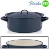 Metalac Smaltovaný randlík 12,5 L s pokrievkou 34 cm dekor FINSKA (Smaltovaný kastról 12,5L FINSKA) Metalac Smaltovaný randlík 12,5 L s pokrievkou 34 cm dekor FINSKA (Smaltovaný kastról 12,5L FINSKA)