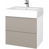 Dreja Kúpeľňová skrinka VARIANTE SZZ2 60 pre úmyvadlo Duravit Vero - N01 Biela lesk / N07 Stone