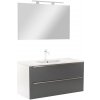 Vario Trim 100 kompletný kúpeľňový nábytok bielo-antracitový Vario Trim 100 kompletný kúpeľňový nábytok bielo-antracitový