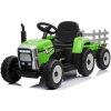 Elektrický Traktor WORKERS s vlečkou, zelený, Pohon zadných kolies, 12V batéria Elektrický Traktor WORKERS s vlečkou, zelený, Pohon zadných kolies, 12V batéria