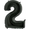 Nafukovací balónik číslo 2 čierny 102cm extra veľký - Grabo Nafukovací balónik číslo 2 čierny 102cm extra veľký - Grabo
