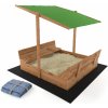 Drevené pieskovisko so strieškou 120x120 cm bez impregnácie Drevené pieskovisko so strieškou 120x120 cm bez impregnácie