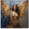 Obraz na plátne - Anjel v zlatom - 40x40 cm - výroba CZ Obraz na plátne - Anjel v zlatom - 40x40 cm - výroba CZ