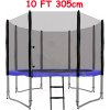 JOKO Záhradná Trampolina 305cm 10FT s kovovu konštrukciou + ochranná sieť + rebrík 2v1, modrá JOKO Záhradná Trampolina 305cm 10FT s kovovu konštrukciou + ochranná sieť + rebrík 2v1, modrá