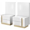 Eoshop Noční stolek (2 ks) CORA, Bílá matná / Bílý lesk / Dub Grandson Eoshop Noční stolek (2 ks) CORA, Bílá matná / Bílý lesk / Dub Grandson