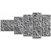 Sablio Obraz - 5-dílný Biele vlákna - 100x60 cm Sablio Obraz - 5-dílný Biele vlákna - 100x60 cm