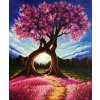 Norimpex diamantové maľovanie Ružový strom 30 x 40cm