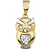 Lillian Vassago Prívesok v tvare sovy zo žltého a bieleho zlata LLV06-GP023 Lillian Vassago Prívesok v tvare sovy zo žltého a bieleho zlata LLV06-GP023