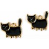 Kovový prívesok / ťaháčik na zips mačka - (81640) čierna (2 ks) Kovový prívesok / ťaháčik na zips mačka - (81640) čierna (2 ks)