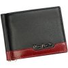 Pierre Cardin TILAK37 9 čierno-červená pánska kožená peňaženka 11 x 9 cm Pierre Cardin TILAK37 9 čierno-červená pánska kožená peňaženka 11 x 9 cm