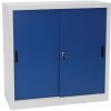 Kovová Dielenská skriňa Manutan Expert, 100 x 100 x 45 cm, šedá/modrá Kovová Dielenská skriňa Manutan Expert, 100 x 100 x 45 cm, šedá/modrá
