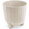 PROSPERPLAST Kvetináč RYFO N ECO WOOD biely 14,5cm PROSPERPLAST Kvetináč RYFO N ECO WOOD biely 14,5cm