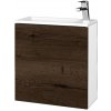 Dreja Kúpeľňová skrinka VARIANTE SZD 50 umývadlo Zoom - N01 Biela lesk / D21 Tobacco / Pravé Dreja Kúpeľňová skrinka VARIANTE SZD 50 umývadlo Zoom - N01 Biela lesk / D21 Tobacco / Pravé