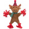 Xmas REINDEER vánoční sob 32 cm píská/šustí plyš/lano Xmas REINDEER vánoční sob 32 cm píská/šustí plyš/lano