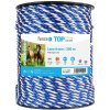 lano pre elektrický ohradník, priemer 6 mm, modro-biele lano pre elektrický ohradník, priemer 6 mm, modro-biele