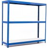 Policový regál Trestles RH 1200x1600x300, nosnosť 900 kg, 3 police bílé Farba: modrá Policový regál Trestles RH 1200x1600x300, nosnosť 900 kg, 3 police bílé Farba: modrá