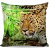 INSPIO Obliečka na vankúš - Leopard 40x40 zvieratá zelená, sivá, hnedá INSPIO Obliečka na vankúš - Leopard 40x40 zvieratá zelená, sivá, hnedá