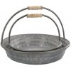 Chic Antique 2ks plechový antik podnos Old French 34*17*8 cm