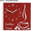 Oranžové hodiny na stenu Coffee Time hnedá Oranžové hodiny na stenu Coffee Time hnedá