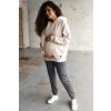 Hrubá tehotenská a dojčiaca oversized mikina light beige Hrubá tehotenská a dojčiaca oversized mikina light beige