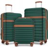 Sada 3 cestovných ABS+PC kufrov Kono 33L/57L/87L - zelená Sada 3 cestovných ABS+PC kufrov Kono 33L/57L/87L - zelená