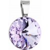 Strieborný prívesok s kryštálmi Swarovski fialový okrúhly rivoli 34112.3 Violet Strieborný prívesok s kryštálmi Swarovski fialový okrúhly rivoli 34112.3 Violet