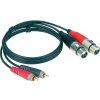 KLOTZ - AT-CF0100 - kábel; 1 m; 2 Cinch samec - 2 XLR samica; Amphenol KLOTZ - AT-CF0100 - kábel; 1 m; 2 Cinch samec - 2 XLR samica; Amphenol