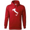 Taliansko obrys - Mikina pánska Cape s kapucňou - 3XL ( Červená ) Taliansko obrys - Mikina pánska Cape s kapucňou - 3XL ( Červená )