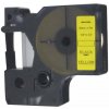 Kompatibilná páska s Dymo 43618, S0720790, 6mm x 7m, čierny tisk / žltý podklad Kompatibilná páska s Dymo 43618, S0720790, 6mm x 7m, čierny tisk / žltý podklad