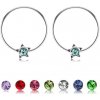 Šperky eshop - Strieborné okrúhle náušnice 925, hviezdička s farebným krištálikom Swarovski PC23.23 - Farba: Modrá Šperky eshop - Strieborné okrúhle náušnice 925, hviezdička s farebným krištálikom Swarovski PC23.23 - Farba: Modrá