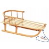 Drewmax Drevené sánky 88 cm s operadlom a rúčkou Drewmax Drevené sánky 88 cm s operadlom a rúčkou