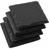 Siguro Súprava bridlicových dosiek Slate 10x10 cm 4 ks čierna Siguro Súprava bridlicových dosiek Slate 10x10 cm 4 ks čierna
