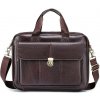 Bullcaptain pánska kožená taška Lanes Hnedá 11L