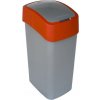 Curver FLIP BIN 50 l šedostříbrná/červená