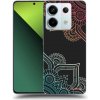 Picasee silikónový čierny obal pre Xiaomi Redmi Note 13 Pro 5G - Kvetinový vzor