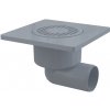 Alca Alcadrain APV3 - Podlahová vpusť 150×150/50 mm bočná, mriežka sivá, vodný zápachový uzáver Alca Alcadrain APV3 - Podlahová vpusť 150×150/50 mm bočná, mriežka sivá, vodný zápachový uzáver