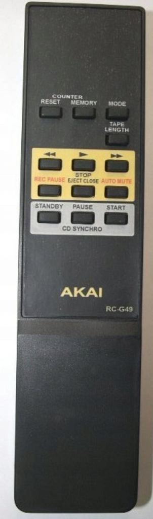 Diaľkový ovládač Emerx Akai RC-G49, DX49, DX59