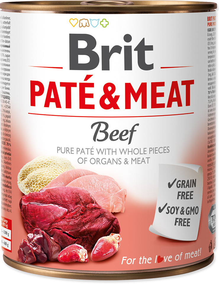 Brit Paté & Meat Adult hovädzie 6 x 0,8 kg